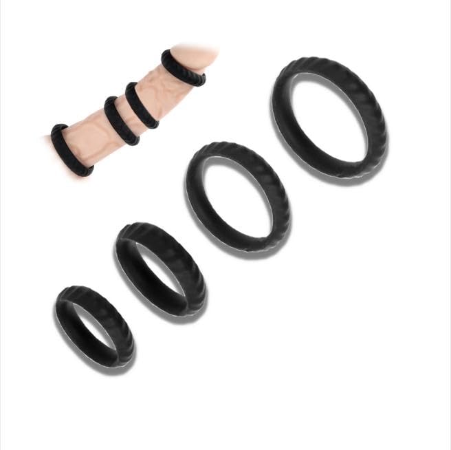 Silicone Penis Rings for Erection Enhancing Premium Training Cock Ring for Mens Sexual Life and Stamina Prolonging Male