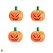 LEGO Halloween Minifigure Accessory - Pumpkin with Green Stem Jack O' Lantern 🎃 (4 Pack) With Halloween Display