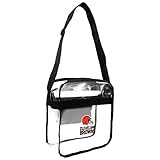 Littlearth NFL Cleveland Browns Clear Crossbody Carryall, Team Color, 12