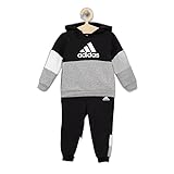 adidas Unisex Baby Tracksuit Inf Cb Fl Ts, Top:Black/Medium Grey Heather Bottom:Black, HN3485, 86