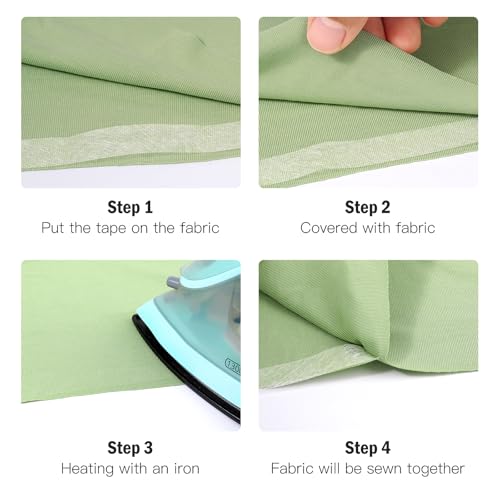 iron on hemming tape - 2 rolls 15 cm x 70 yards each amp 4 rolls 15 cm x 27 yards each - adhesive for fabric tape no sew hemming tape for clothes pants dresses curtains white amp black