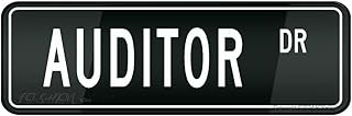 Acrylic Auditor Dr Sign 3x10 Inch, Self-Adhesive with Symbols, Professional Identification for Accounting Firms Audit Offices Corporate Finance Zones, Shatterproof Clear Plaque