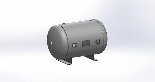 Miniatura 6 de PneumaticPlus Tanque receptor de aire, 10 galones, certificado ASME, horizontal universal, 12 x 23 pulgadas, 200 PSI, patas (10 galones)