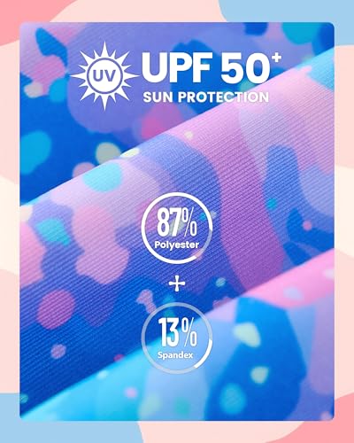 Image of Angel season Girls Swimsuits Kids Bathing Suit One Piece Swimwear with UPF 50+ Cute