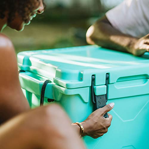 Bison Coolers Seafoam 50 Quart Cooler | Made In The Usa | Easy Use Latches | Heavy Duty Long Ice Retention #TOP4