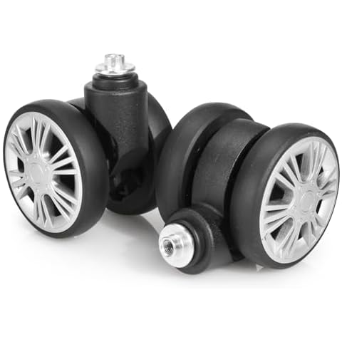 Volein 2-Pcs Luggage Wheel Replacement, Suitcase Wheels Plastic for DIY Repair, Spinner Wheels Mute 360 Degree Rotation, LN52, Grey Cover