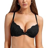 DOBREVA Sujetador Push Up Encaje con Relleno con Aros Escote
