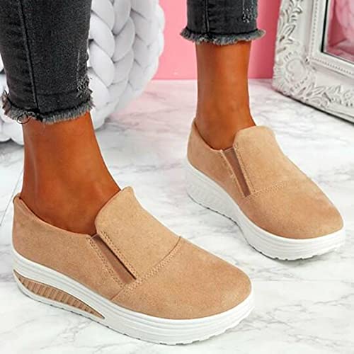 Wsvvmqy Shoes Women Sandals Running Shoes Lightweight Tennis Shoes Non Slip Gym Workout Shoes Breathable Mesh Walking Sneakers Running Sneakers For Women Wide Width Khaki #TOP1