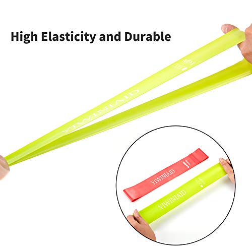 YIWINIAID Resistance Loop, 5 Pack Elastic Exercise Bands 5 Different Resistance Levels for Workout, Aerobic Exercise, Fitness with User Manual and Carry Bag.