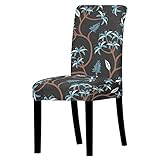 Facile Nettoyer et Installer: Les housses de chaise de salle à manger sont faciles à installer et à enlever. Ne pas être déformé après plusieurs lavages, un être lavé à la main ou lavé à la machine à l'eau froide. Ne pas utiliser de blanchiment ou de fer. Économisez votre temps et votre énergie pour entretenir les chaises à manger. Pliable pour le stockage après séchage, prend peu d'espace