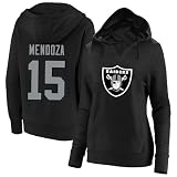 Fanatics Women's Fernando Mendoza Black Las Vegas Raiders Plus Size Player Name & Number Notch Neck Hoodie