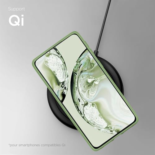 Coque silicone Samsung Galaxy S21 Plus souple et double couche vert mat - 5