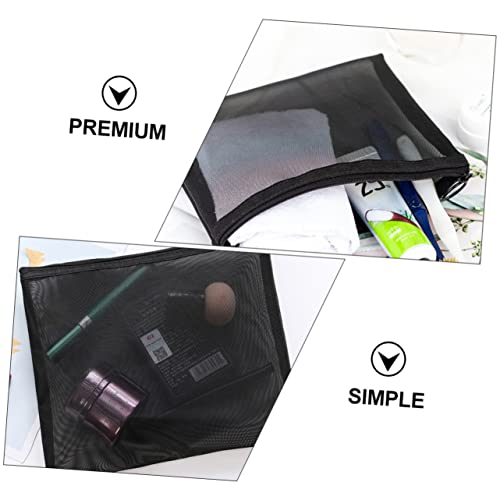 Sac à cosmétiques en maille et trousse transparente de bureau