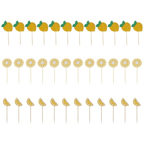 Décorations de cupcakes au citron pour fête d'été et buffet de desserts