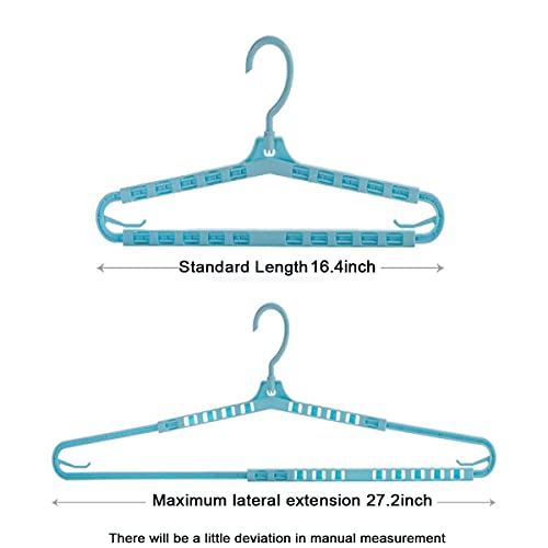 Extra Large Hangers Big Clothes Hangers Enlarge Adjustable Shoulder 16.4"-27.2" Drying Hanger 4 Pack Sturdy Hangers For Wide Polos Tops Cardigans Quilt Bath Towel Big And Tall Shirts 4 Colors Hanger #TOP2