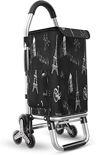 Carrello pieghevole con borsa staccabile, in alluminio leggero, per generi alimentari e salire le scale