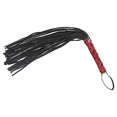 Angeer Horse Crop, PU Leather Black Horse Riding Crop 15.7inch/40cm (Red) Cover