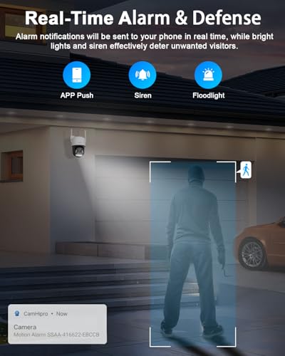 Image of 4K PTZ WiFi Security Camera Outdoor, 10X Hybrid Zoom, BU-H500