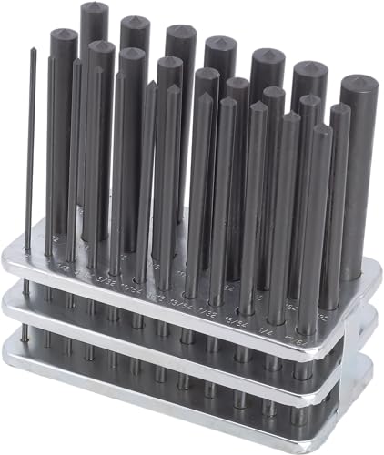 CME 28 pc Machinist's Steel Transfer Punch Set, Includes 3/32