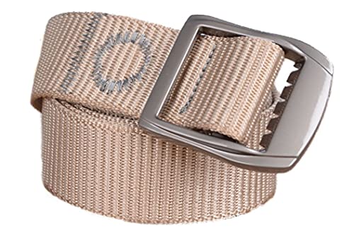 Belt For Men Military Tactical Belt Buckle Nylon Non-metallic TDU Belt 1.5" Wide (Beige)