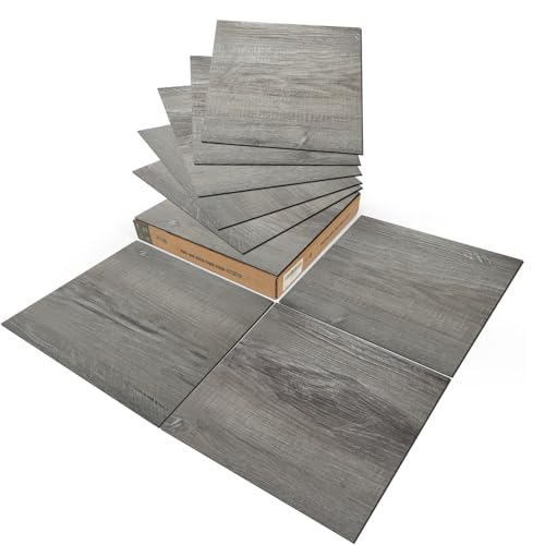 Image of Art3d 10-Pack Peel and Stick Vinyl Floor Tiles (10 Sq.Ft), Taupe Ash
