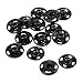 Sew on Snaps Fasteners Button Copper 50 Sets 2 Parts Metal Brass Press Fasteners Round DIY Craft Accessory Black 19mm
