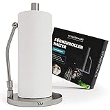 ✅ MAXIMALE STABILITÄT: Du profitierst von höchster Stabilität und Rutschfestigkeit! Der gewichtete Boden vom Küchenrollenständer ist besonders schwer und verhindert so ein mögliches Kippen