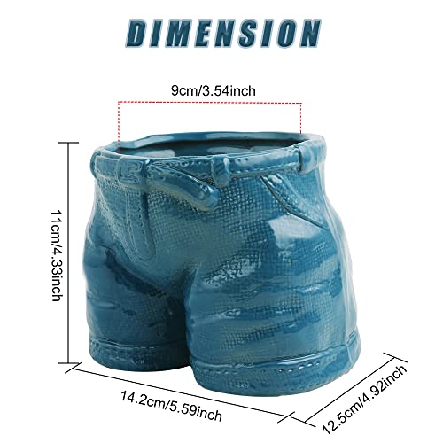 Stonestar Ceramic Plant Pots, Flower Pot Small Planters For Indoor Plants With Drainage Hole, Garden Pots For Plants, Succulent, Cactus Home Office Desk Decor Plant Lovers Gifts For Women (Blue Jean) #TOP6