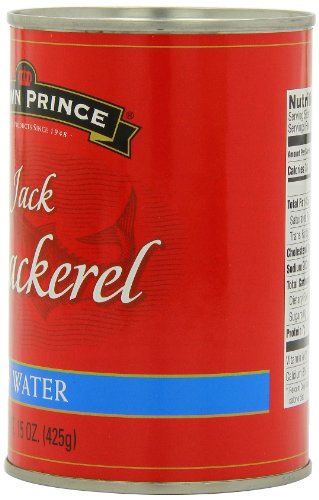 Crown Prince Jack Mackerel in Water, 15-Ounce Cans (Pack of 12)