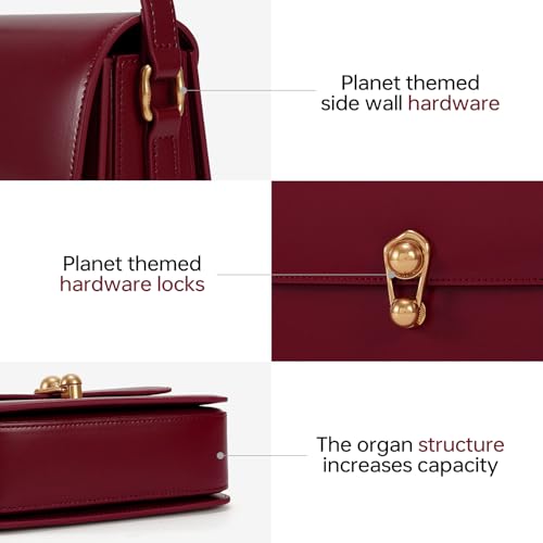 Image of LA FESTIN Genuine Leather Purse for Women Designer Shoulder Handbag Daliy