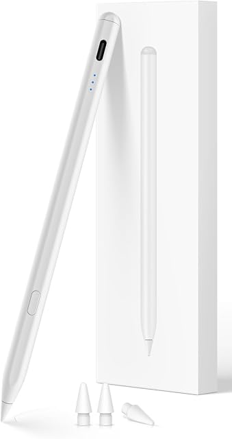 KEEPRO Stylus Pen for iPad 2018-2026, USB-C Fast Charging Pencil, Pixel-Perfect Tilt Sensitivity for iPad 11/10/9/8/7/6/A16, Mini 7/6/5, Air M4/M3/M2 11"/13"/5/4/3, Pro M5/M4 13"/12.9″/11″