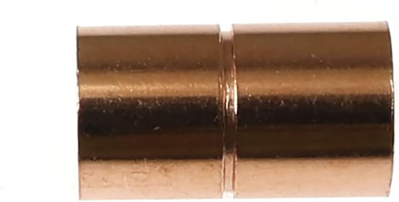 RLECS 8pcs Straight Copper Coupling Rolled Tube Stop Pipe Fitting 5/16 Inch ID Welding Joint for HVAC Air Conditioner