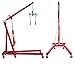 Foldable Hydraulic Crane,Car Engine Hoist,Mobile Jack Tool,Heavy Duty Lifting Capacity,for Automotive,Industrial (2t Weight Fixed 58kg)
