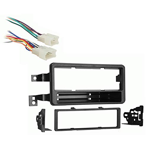 Harmony Audio Compatible with Toyota Tundra Access Cab Reg Cab 2004 2005 Single DIN Stereo Harness Radio Dash Kit