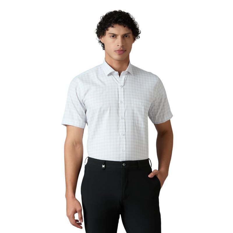 Image of Mark & Albert Men's Half Sleeves Cotton Formal Shirt