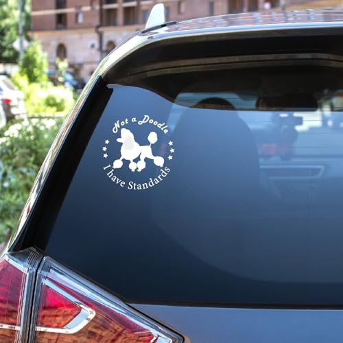 Image of 5pcs Not A Doodle Poodle Sticker Decal for Car Truck Bumper Window Vehicles (6x6)