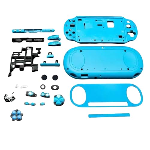 Black/White/Blue Full Set Housing Shell Case Cover Replacement for PSVITA Slim for PS for VITA for PSV 2000 Console(Blue)