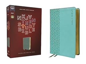 Book cover NKJV, Teen Study Bible, Leathersoft, Teal, Comfort Print