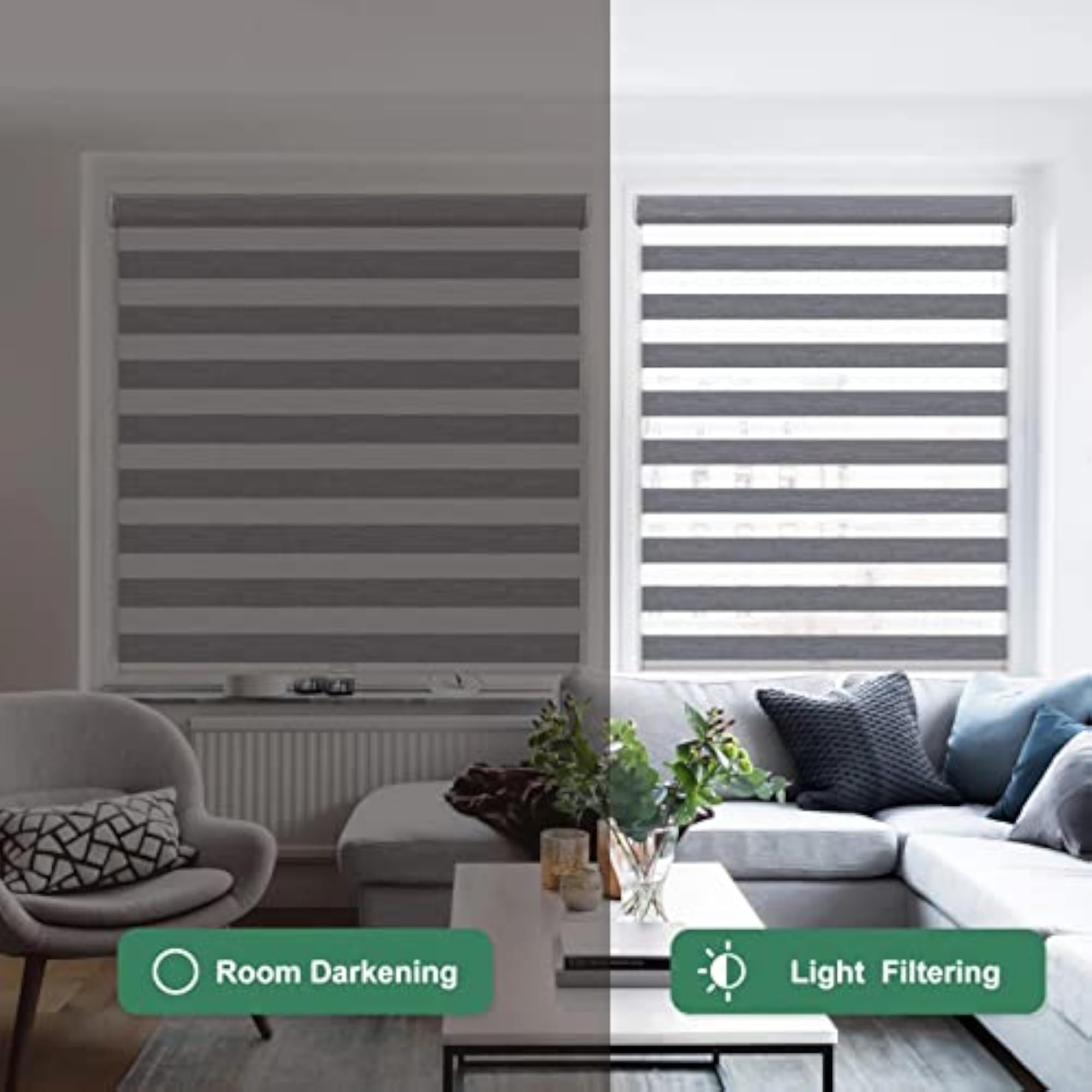 Zebra Blinds for Home Décor, Room Darkening
