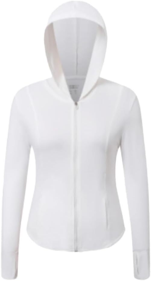 Women's UPF 50+ Sun Protection Hoodie Zip Jacket Lightweight Sun Shirt Athletic Gym Tops for Beach Vacation Travel - Image 4
