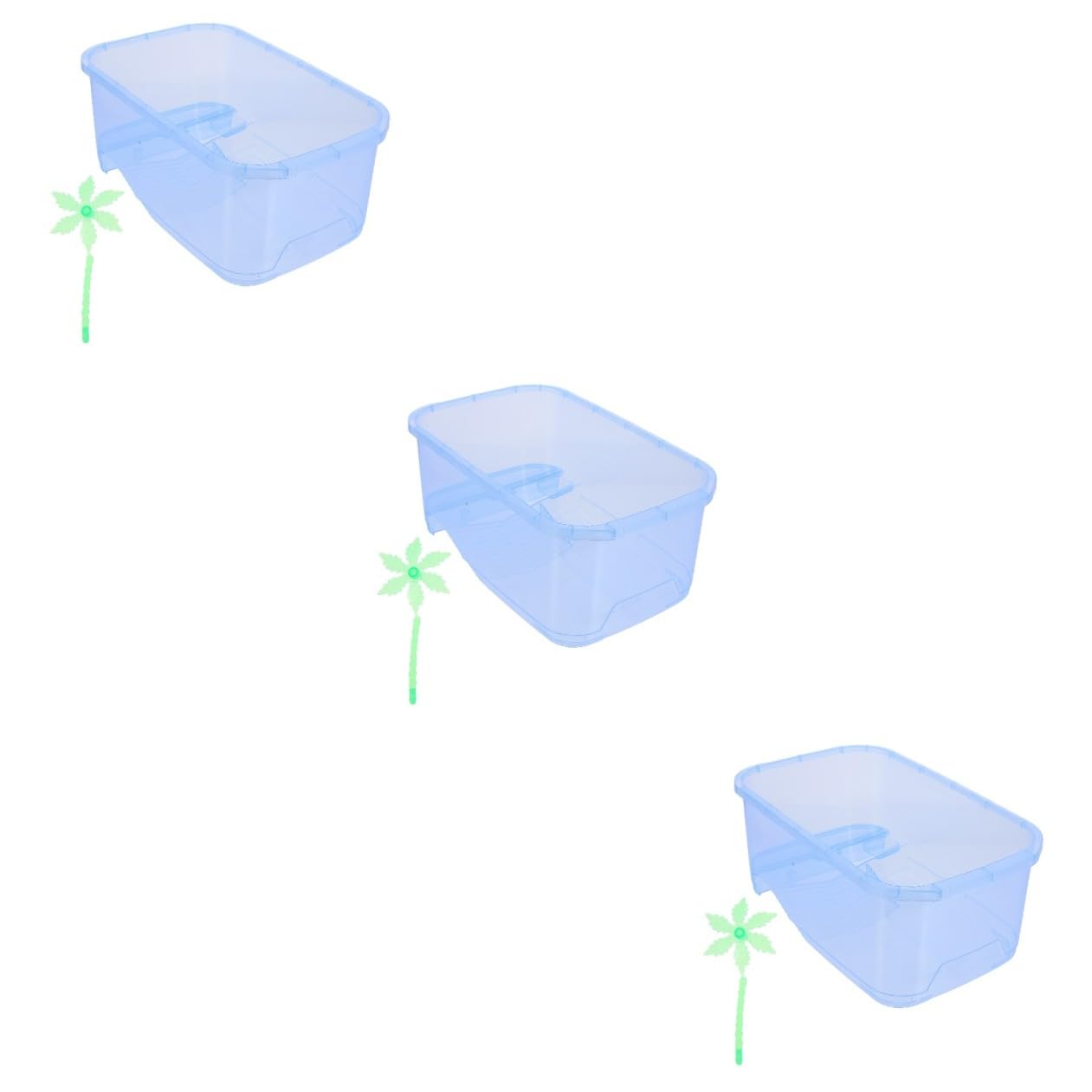 Sosoport 3sets Tank per Rettili e Tartarughe per Allevamento e Alimentazione Design e Facile per Domestici Small