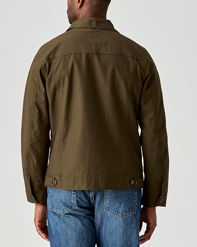 Image of Huckberry Flint and Tinder Dry Wax Trucker Jacket, Unlined Mens Lightweight Cotton Jacket