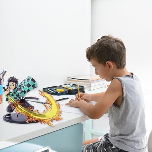 Image of FUNFOB Tanjiro Action Figure Width - 22cm Collectible for Anime Fans Manga Weeb PVC Multicolour | Tanj Fight