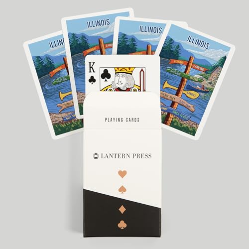Baraja de 52 cartas tamaño póker Illinois miniatura 6