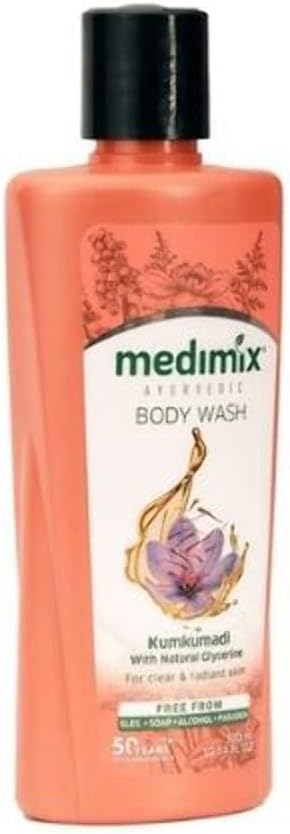 Kumkumadi Body Wash with Natural Glycerine - For Clear & Radiant Skin - Free from SLES, Soap, Alcohol & Paraben- Improves Skin Moisture & Texture - 300 ml