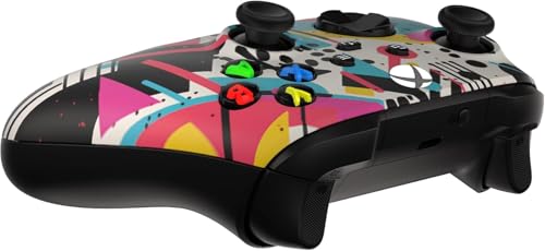 Image of Wireless Controller for Microsoft Xbox Series X /S & Xbox One - Custom Soft Touch Feel - Custom Series X /S Controller (X /S Retro Abstract)