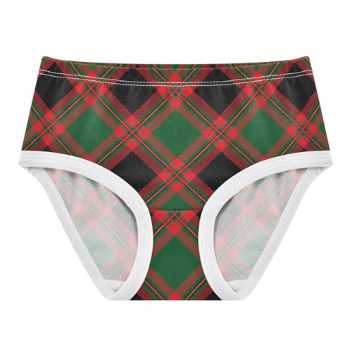 Cotton Toddler Girls Underwear Red Green Black Checkered Panties for Girl Flower Briefs Undies Kids 2t