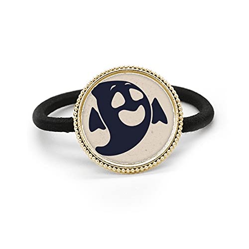 Élastique à cheveux en caoutchouc élastique avec motif ghost Full Laugh Of Hallowmas en métal