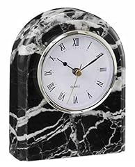 Khan Imports Decorative Black Marble Clock, Black Stone Desk Clock 6 Inch product image