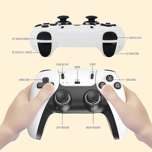Wireless Retro Game Console Stick with 40000+ Games, Video Game Console 23+ Emulators Classic Games, 4K HDMI Output for TV, Plug & Play Retro Gaming Stick with Dual 2.4G Controllers - Image 4